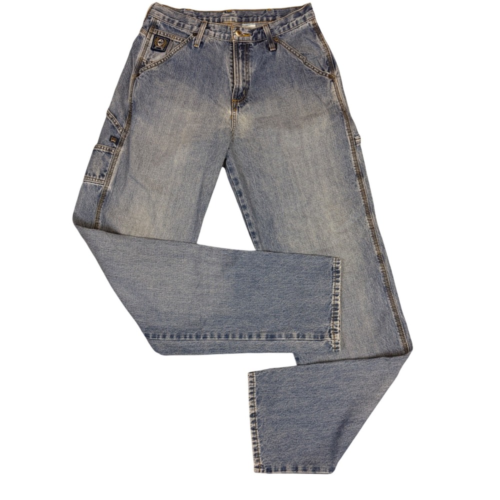 Cinch Carpenter Jeans Mens 32x38 Light Wash Relaxed Fit Workwear Denim